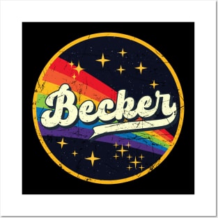 Becker // Rainbow In Space Vintage Grunge-Style Posters and Art